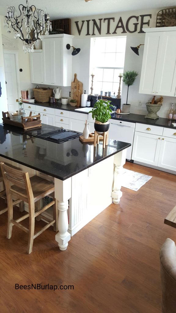 white kitchen one room challenge farmhouse industrial vintage