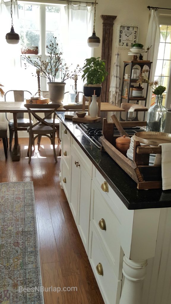 white kitchen island dining table