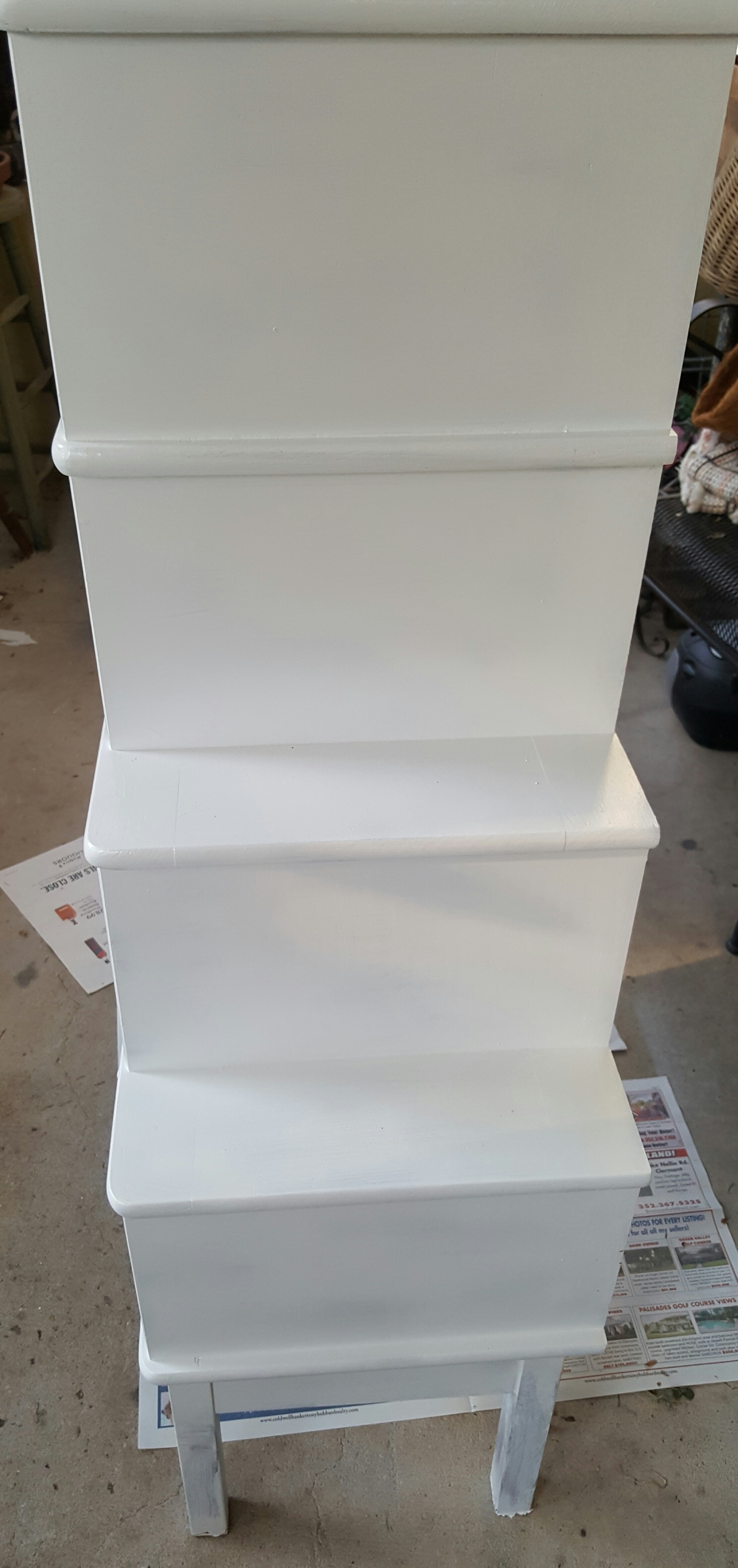 white painted cabinet makeover