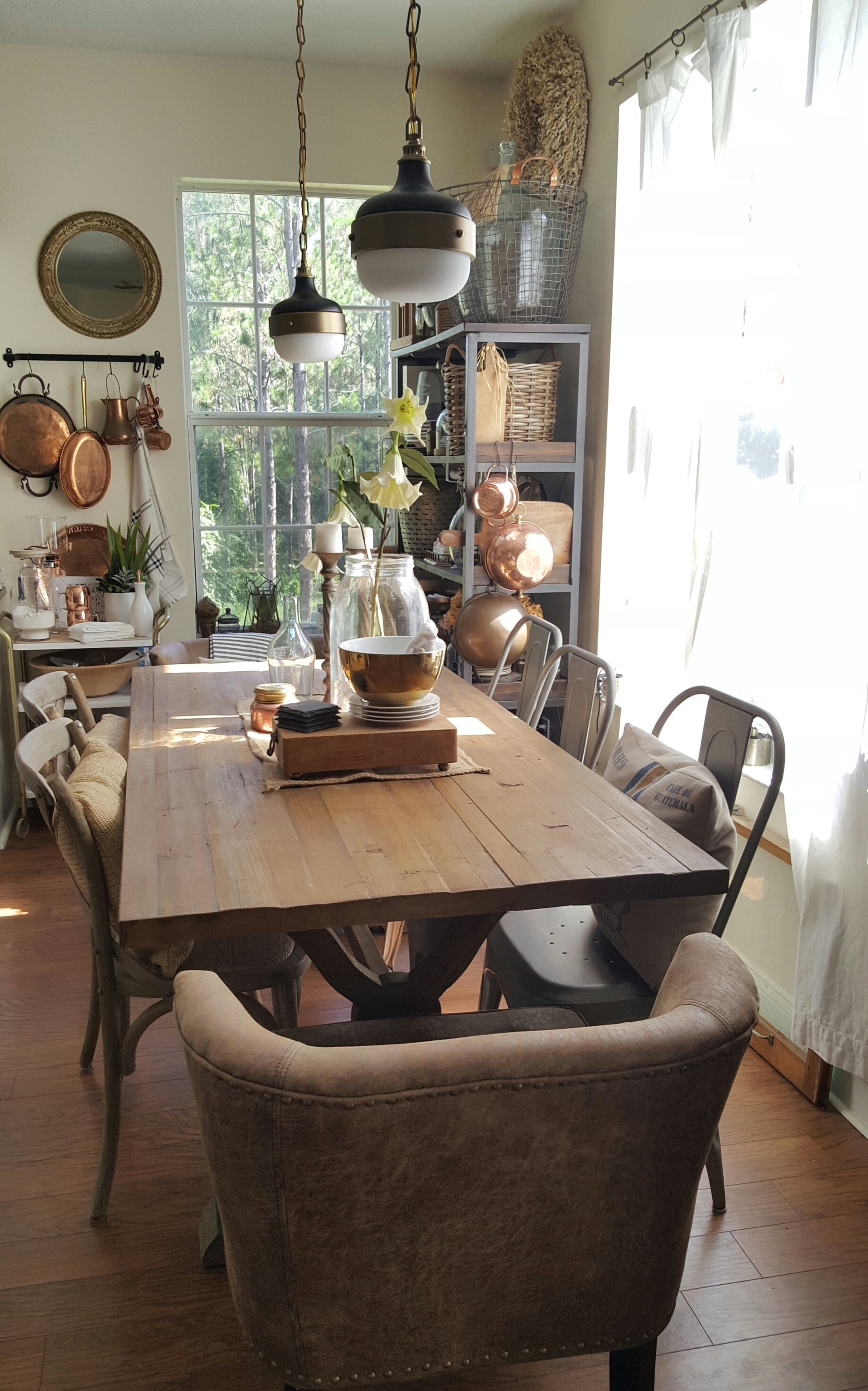 wood farmhouse rustic dining table joss & main decor