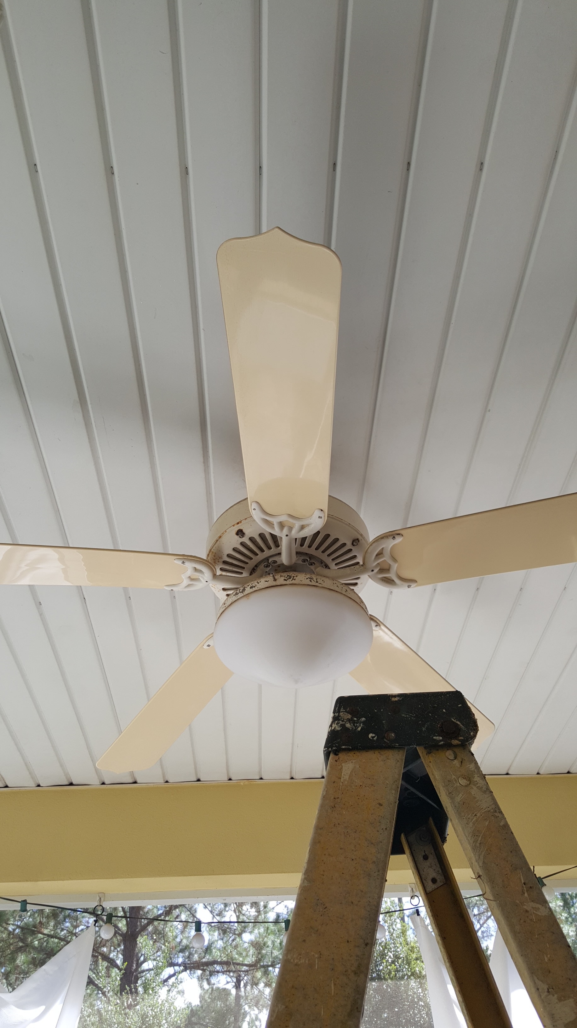 Old Fan Before Porch Makeover