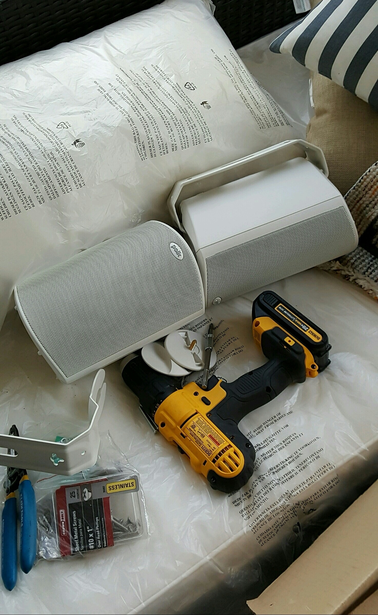 Polk Audio Speakers Dewalt Amazon Back Porch Makeover Outdoor space