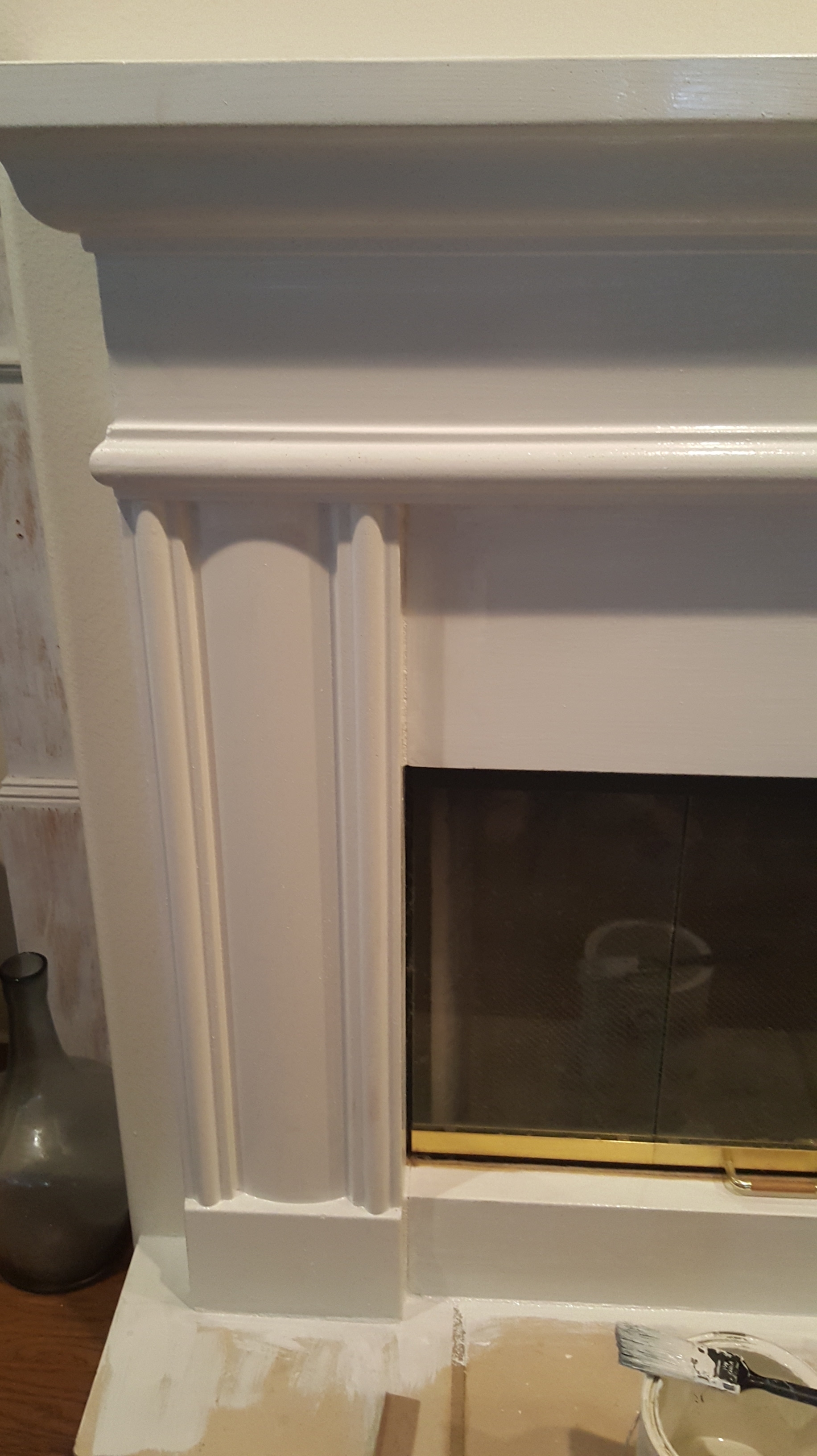 Fireplace White Primer Paint DIY