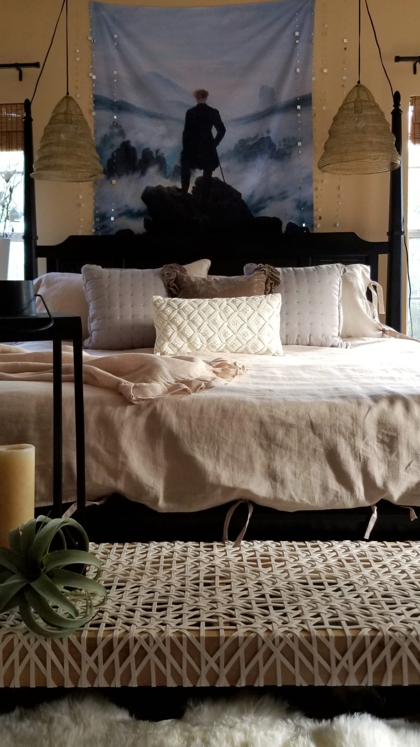 wamsutta bedding collection bed bath & beyond vintage linen duvet macrame pillow velvet neutral decor chic romantic cozy bed black white decor home decor bedroom makeover stylish space DIY fall modern scandinavian farmhouse industrial victorian decorating ideas