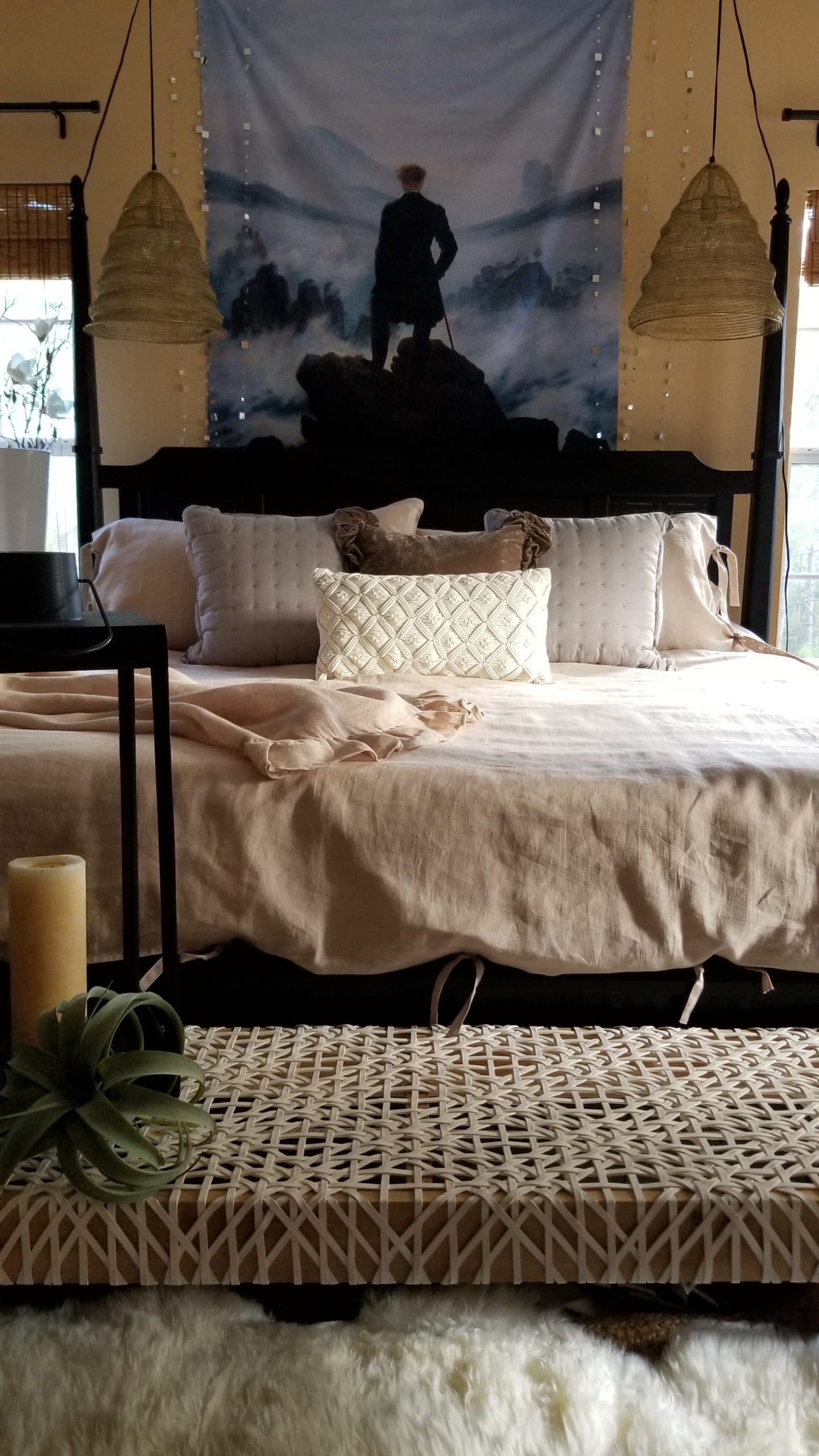 wamsutta bedding collection bed bath & beyond vintage linen duvet macrame pillow velvet neutral decor chic romantic cozy bed black white decor home decor bedroom makeover stylish space DIY fall modern scandinavian farmhouse industrial victorian decorating ideas